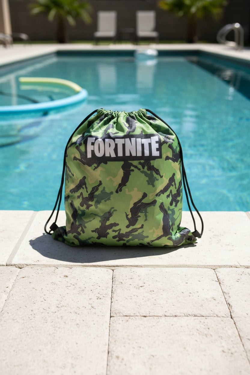 Sac de piscine Fortnite pour enfant et ado vert