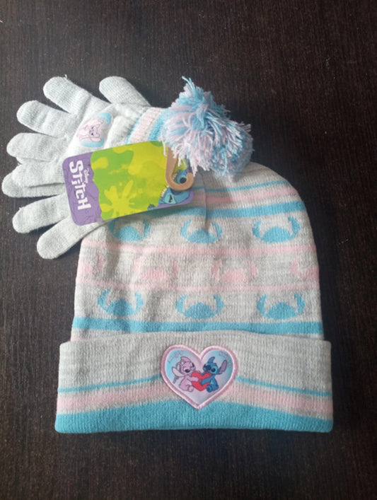 Bonnet et gants Stitch - Ensemble chaud et tendance pour l'hiver