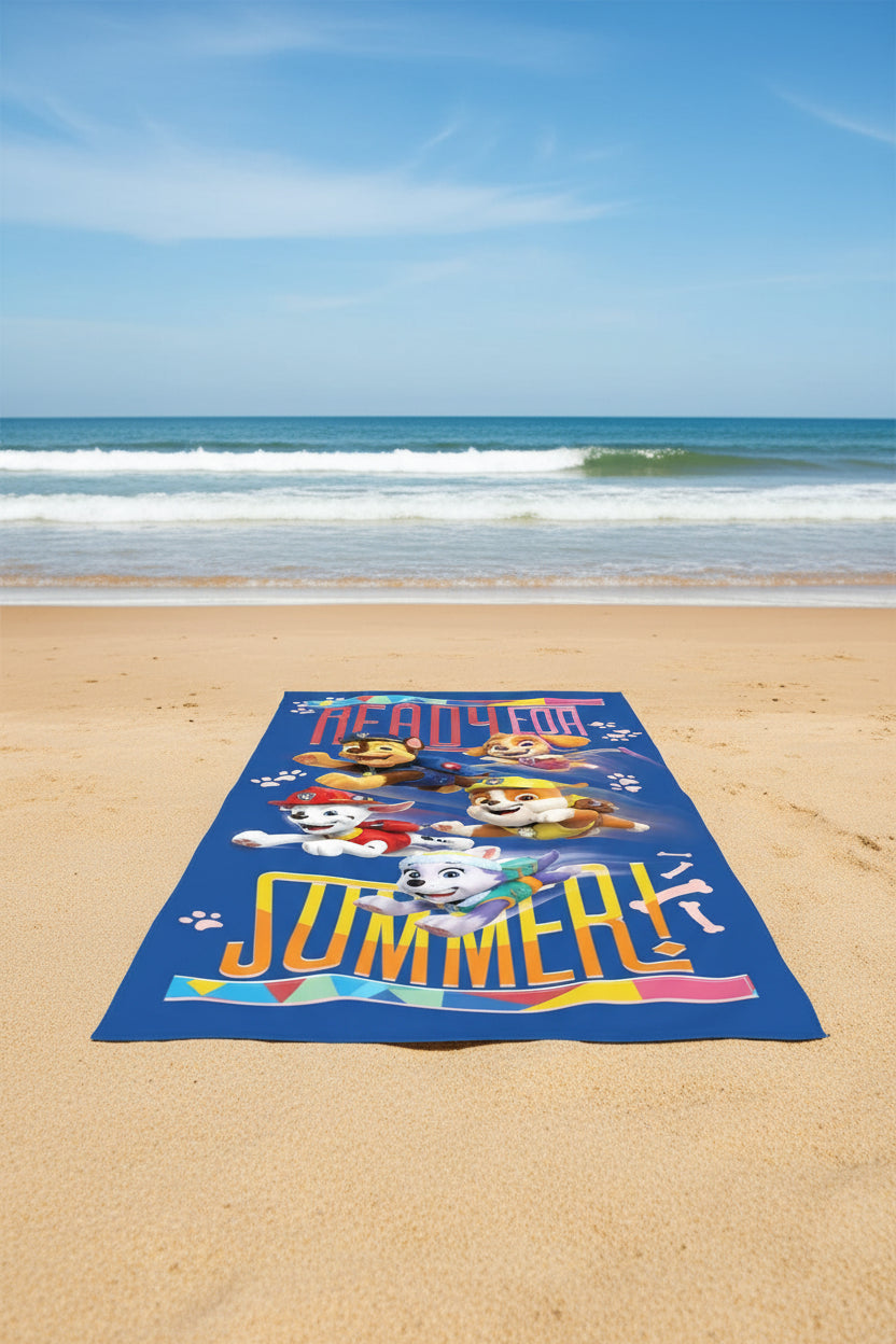 Serviette de Plage Pat Patrouille Officielle – 70x140 cm – Enfant Plage & Piscine